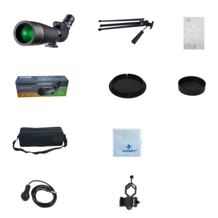 HTK-72 20x-60x High-Definition-Nachtsicht-Zoom-Monokular-Teleskop für Outdoor-Camping-Vogelbeobachtung mit Stativ, 20 x 60 – Bild 8