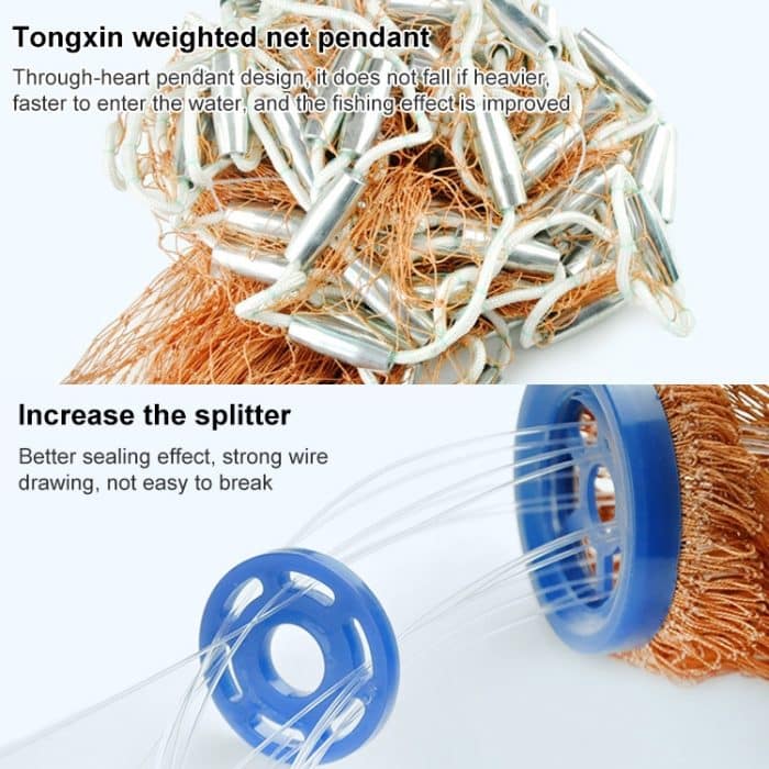 480 Fliegende Disc Monofilament Angelnetz, Höhe: 2,4m – Bild 5