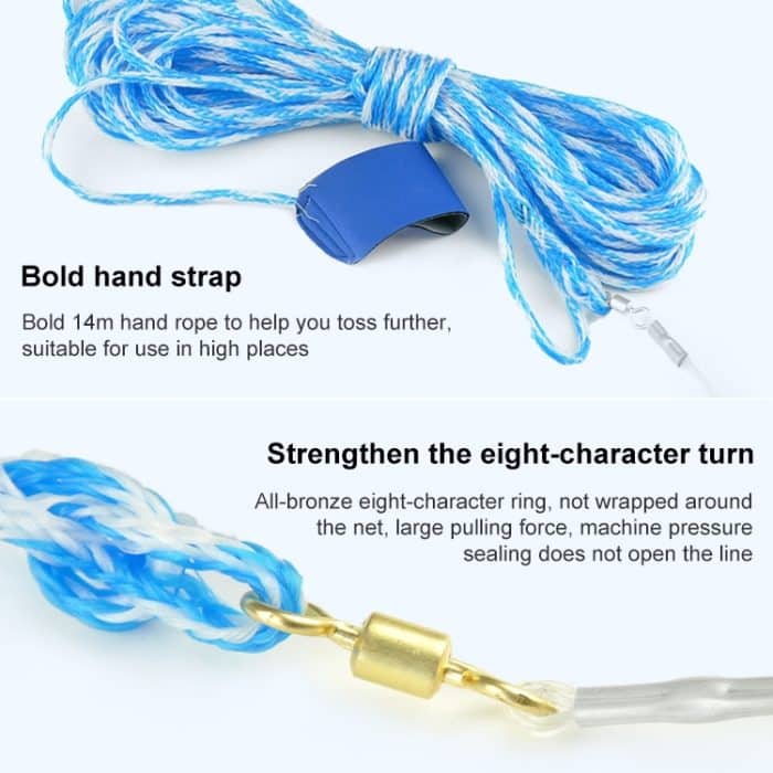 480 Fliegende Disc Monofilament Angelnetz, Höhe: 2,4m – Bild 6