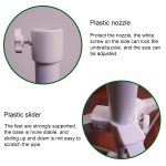 Tragbarer Angelschirm für den Außenbereich Feste Stativkreuz-Klappbasis, 45 x 8 cm – Bild 4