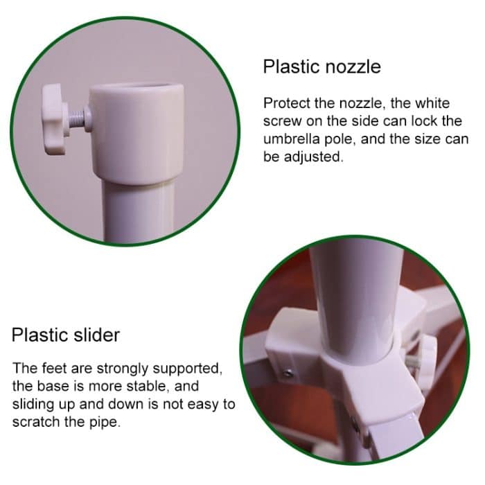 Tragbarer Angelschirm für den Außenbereich Feste Stativkreuz-Klappbasis, 45 x 8 cm – Bild 4