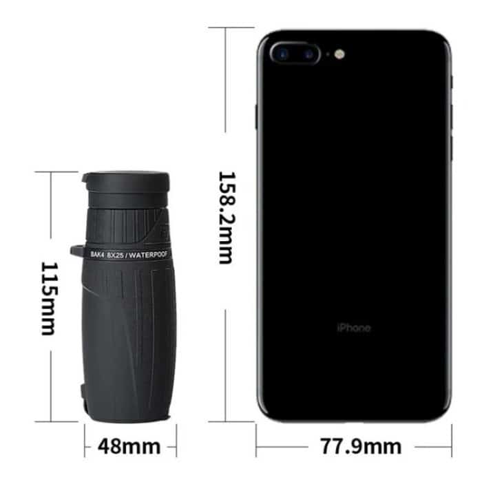 Eyeskey 10X25 Tragbares Monokular-Fernglas Großfeld-Nachtsichtteleskop mit schwacher Beleuchtung – Bild 2