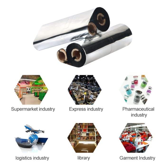 2 PCS Wax-basiertes druckerbeschichtetes Papier-Barcode-Band, Größe: 5 cm x 300 m – Bild 7