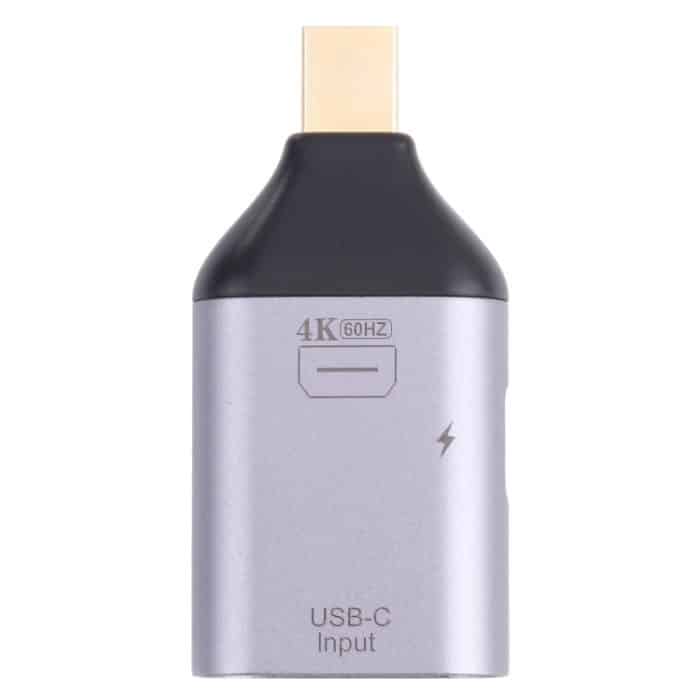 2 in 1 4K 60Hz Mini DP-Stecker an USB-C / Typ-C-Lade + USB-C / Typ-C-Buchse – Bild 4