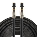 20 m OD6,0 mm vernickelter Metallkopf Toslink Digitales optisches Audiokabel von Stecker zu Stecker