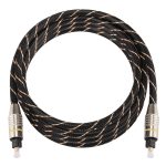 2 m OD6,0 mm vergoldeter Metallkopf gewebte Netzleitung Toslink Digitales optisches Audiokabel von Stecker zu Stecker – Bild 3