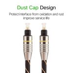 10 m OD6,0 mm vergoldeter Metallkopf gewebte Netzleitung Toslink Digitales optisches Audiokabel von Stecker zu Stecker – Bild 5