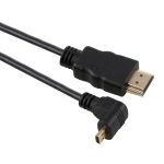 30 cm 4K HDMI-Stecker auf Micro HDMI Positiv abgewinkelt Stecker Vergoldetes Anschlussadapterkabel