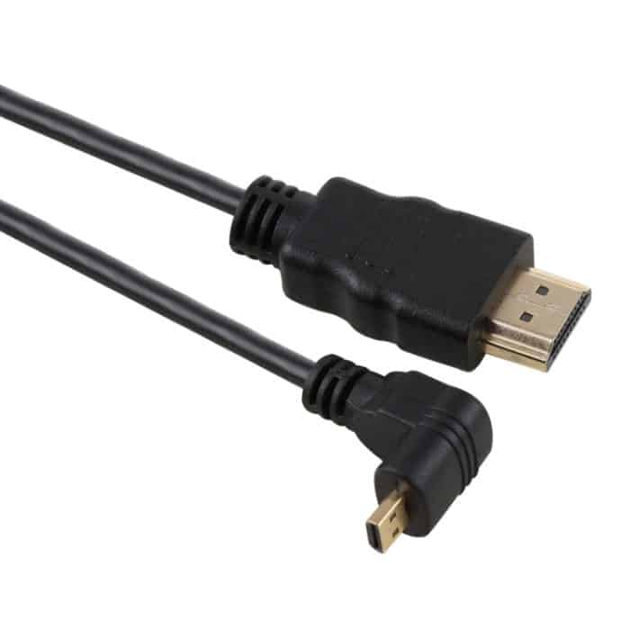 30 cm 4K HDMI-Stecker auf Micro HDMI Positiv abgewinkelt Stecker Vergoldetes Anschlussadapterkabel – Bild 1