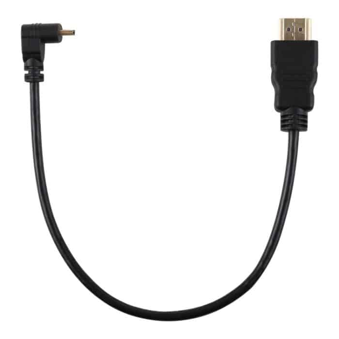 30 cm 4K HDMI-Stecker auf Micro HDMI Positiv abgewinkelt Stecker Vergoldetes Anschlussadapterkabel – Bild 3