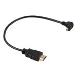 30 cm 4K HDMI-Stecker auf Micro-HDMI-Winkelkabel mit vergoldetem Stecker – Bild 2