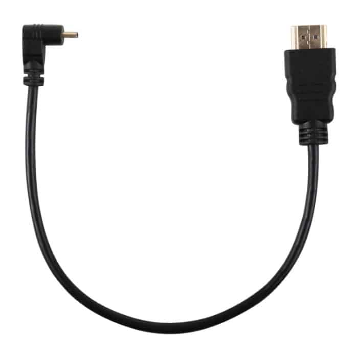 30 cm 4K HDMI-Stecker auf Micro-HDMI-Winkelkabel mit vergoldetem Stecker – Bild 3