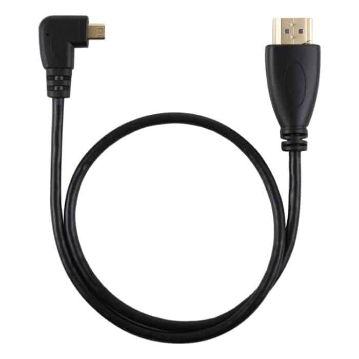 50 cm 4K HDMI-Stecker auf Micro HDMI rechtwinkliger Stecker Vergoldetes Anschlussadapterkabel – Bild 3
