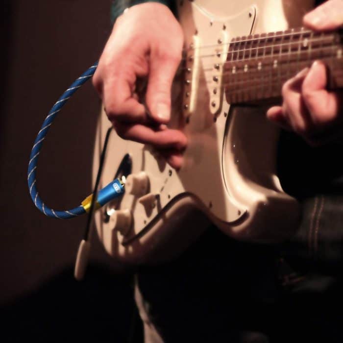 EMK 6,35 mm Stecker auf Stecker, 3 Abschnitte, vergoldetes Steckergitter, geflochtenes Nylon-Audiokabel für Lautsprecher, Verstärker, Mixer, Länge: 1,5 m – Bild 10