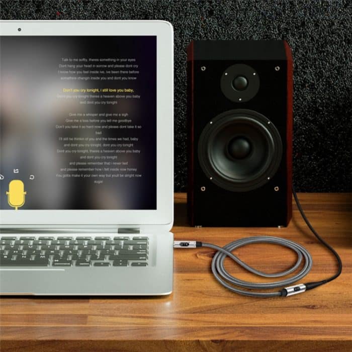 EMK 3,5 mm Stecker auf Buchse, vergoldeter Stecker, geflochtenes Baumwoll-Audiokabel für Lautsprecher/Notebooks/Kopfhörer, Länge: 0,5 m – Bild 8