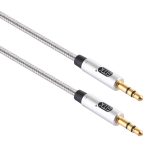 EMK 3,5-mm-Stecker auf Stecker, vergoldeter Stecker, geflochtenes Baumwoll-Audiokabel für Lautsprecher/Notebooks/Kopfhörer, Länge: 1 m, EMK – Bild 3