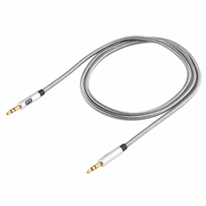 EMK 3,5-mm-Stecker auf Stecker, vergoldeter Stecker, geflochtenes Baumwoll-Audiokabel für Lautsprecher/Notebooks/Kopfhörer, Länge: 1 m, EMK – Bild 4