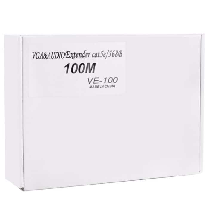 VGA & Audio Extender 1920x1440 HD 100m Cat5e / 6-568B Netzwerkkabel Sender Empfänger Adapter, Transmission Distance: 100m – Bild 6