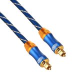 EMK LSYJ-A010 1 m OD6,0 mm vergoldeter Metallkopf Toslink Digitales optisches Audiokabel von Stecker zu Stecker – Bild 2