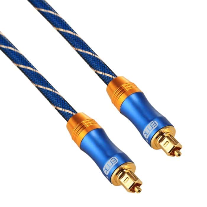 EMK LSYJ-A 15 m OD6,0 mm vergoldeter Metallkopf Toslink Digitales optisches Audiokabel von Stecker zu Stecker – Bild 2