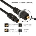 EMK 2m OD4.0mm Toslink Digitales optisches Audiokabel von Stecker zu Stecker – Bild 4