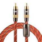 EMK TZ / A 1 m OD8,0 mm vergoldeter Metallkopf Cinch-Cinch-Stecker Digitales Koaxial-Verbindungskabel Audio- / Video-Cinch-Kabel