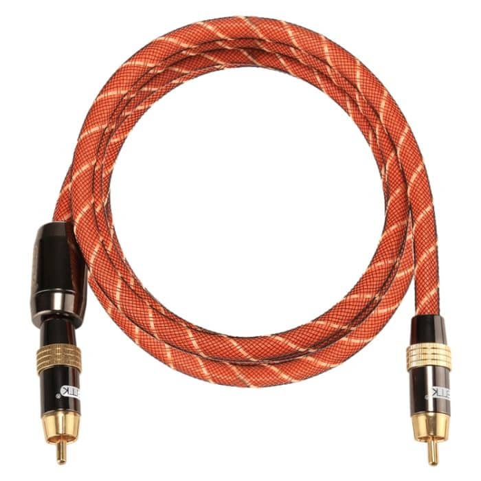 EMK TZ / A 1,5 m OD8,0 mm vergoldeter Metallkopf Cinch-Cinch-Stecker Digitales Koaxial-Verbindungskabel Audio / Video-Cinch-Kabel – Bild 3