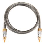 EMK YL-A 1 m OD8,0 mm vergoldeter Metallkopf Toslink Digitales optisches Audiokabel von Stecker zu Stecker – Bild 3