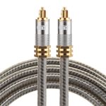 EMK YL-A 1,5 m OD8,0 mm vergoldeter Metallkopf Toslink Digitales optisches Audiokabel von Stecker zu Stecker