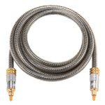 EMK YL-A 1,5 m OD8,0 mm vergoldeter Metallkopf Toslink Digitales optisches Audiokabel von Stecker zu Stecker – Bild 3
