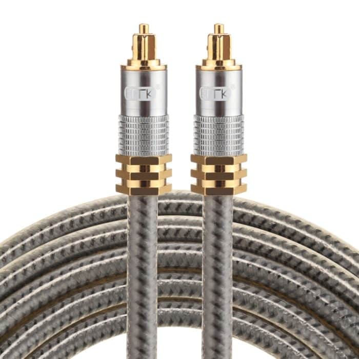 PC0773.jpg EMK YL-A 2 m OD8,0 mm vergoldeter Metallkopf Toslink Digitales optisches Audiokabel von Stecker zu Stecker – Bild 1