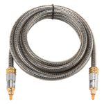 EMK YL-A 2 m OD8,0 mm vergoldeter Metallkopf Toslink Digitales optisches Audiokabel von Stecker zu Stecker – Bild 3