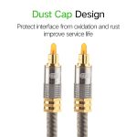 EMK YL-A 2 m OD8,0 mm vergoldeter Metallkopf Toslink Digitales optisches Audiokabel von Stecker zu Stecker – Bild 5