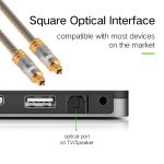 EMK YL-A 5 m OD8,0 mm vergoldeter Metallkopf Toslink Digitales optisches Audiokabel von Stecker zu Stecker – Bild 4