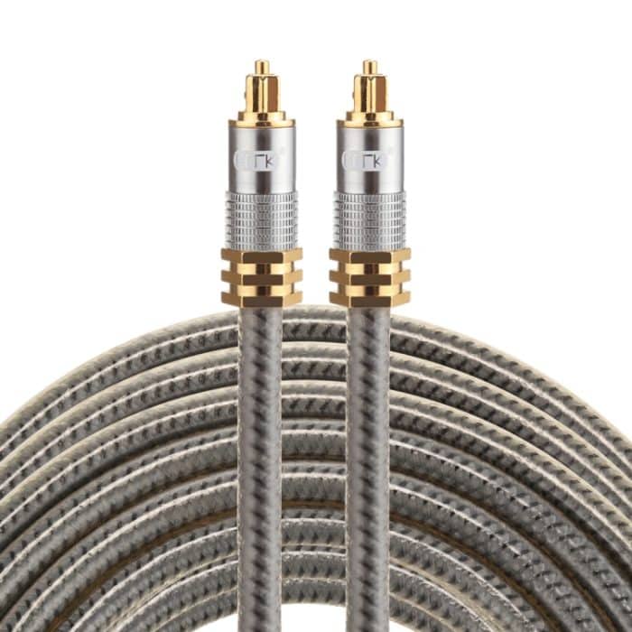 PC0776.jpg EMK YL-A 8 m OD8,0 mm vergoldeter Metallkopf Toslink Digitales optisches Audiokabel von Stecker zu Stecker – Bild 1