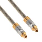 EMK YL-A 8 m OD8,0 mm vergoldeter Metallkopf Toslink Digitales optisches Audiokabel von Stecker zu Stecker – Bild 2