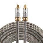 EMK YL-A 10 m OD8,0 mm vergoldeter Metallkopf Toslink Digitales optisches Audiokabel von Stecker zu Stecker