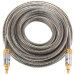 EMK YL-A 10 m OD8,0 mm vergoldeter Metallkopf Toslink Digitales optisches Audiokabel von Stecker zu Stecker – Bild 3