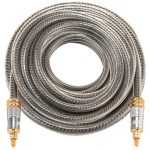 EMK YL-A 15 m OD8,0 mm vergoldeter Metallkopf Toslink Digitales optisches Audiokabel von Stecker zu Stecker – Bild 3