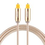 EMK 1 m OD4,0 mm vergoldeter Metallkopf mit gewebter Linie, Toslink-Stecker auf Stecker, digitales optisches Audiokabel, Length: 1m