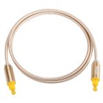 EMK 1 m OD4,0 mm vergoldeter Metallkopf mit gewebter Linie, Toslink-Stecker auf Stecker, digitales optisches Audiokabel, Length: 1m – Bild 3
