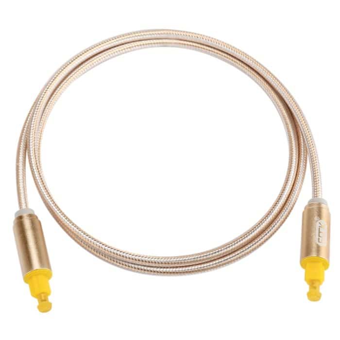 EMK 1 m OD4,0 mm vergoldeter Metallkopf mit gewebter Linie, Toslink-Stecker auf Stecker, digitales optisches Audiokabel, Length: 1m – Bild 3