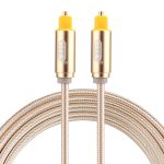 EMK 1,5 m OD4,0 mm vergoldetes Metallkopf-Geflechtkabel, Toslink-Stecker auf Stecker, digitales optisches Audiokabel, Length: 1.5m