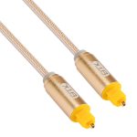 EMK 1,5 m OD4,0 mm vergoldetes Metallkopf-Geflechtkabel, Toslink-Stecker auf Stecker, digitales optisches Audiokabel, Length: 1.5m – Bild 2