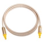 EMK 1,5 m OD4,0 mm vergoldetes Metallkopf-Geflechtkabel, Toslink-Stecker auf Stecker, digitales optisches Audiokabel, Length: 1.5m – Bild 3