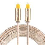 EMK 2 m OD4,0 mm vergoldeter Metallkopf mit gewebter Linie, Toslink-Stecker auf Stecker, digitales optisches Audiokabel, Length: 2m