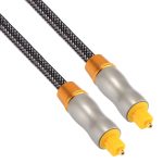 1,5 m OD6,0 mm vergoldeter Metallkopf gewebte Linie Toslink Digitales optisches Audiokabel von Stecker zu Stecker – Bild 2