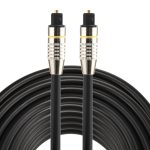 15m OD6.0mm vernickelter Metallkopf Toslink Digital-Optisches Audiokabel von Stecker zu Stecker