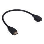 30 cm High Speed ​​HDMI 19-poliges Stecker-zu-HDMI 19-poliges weibliches Adapterkabel – Bild 2