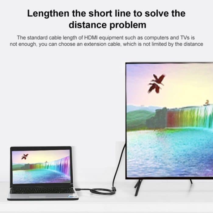 30 cm High Speed ​​HDMI 19-poliges Stecker-zu-HDMI 19-poliges weibliches Adapterkabel – Bild 5